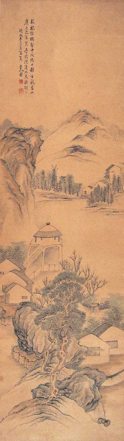 张士保 1861年作 山水 立轴